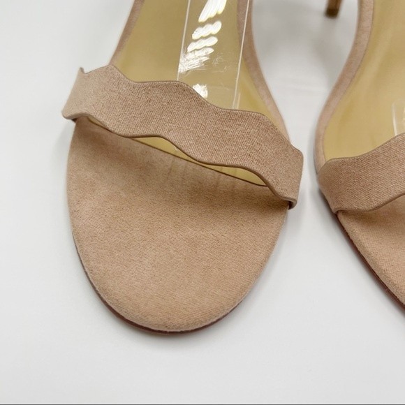 Chinese Laundry Womens Size 9.5 Rubie Dark Nude Vegan Faux Suede Sandals Heels - Picture 4 of 14